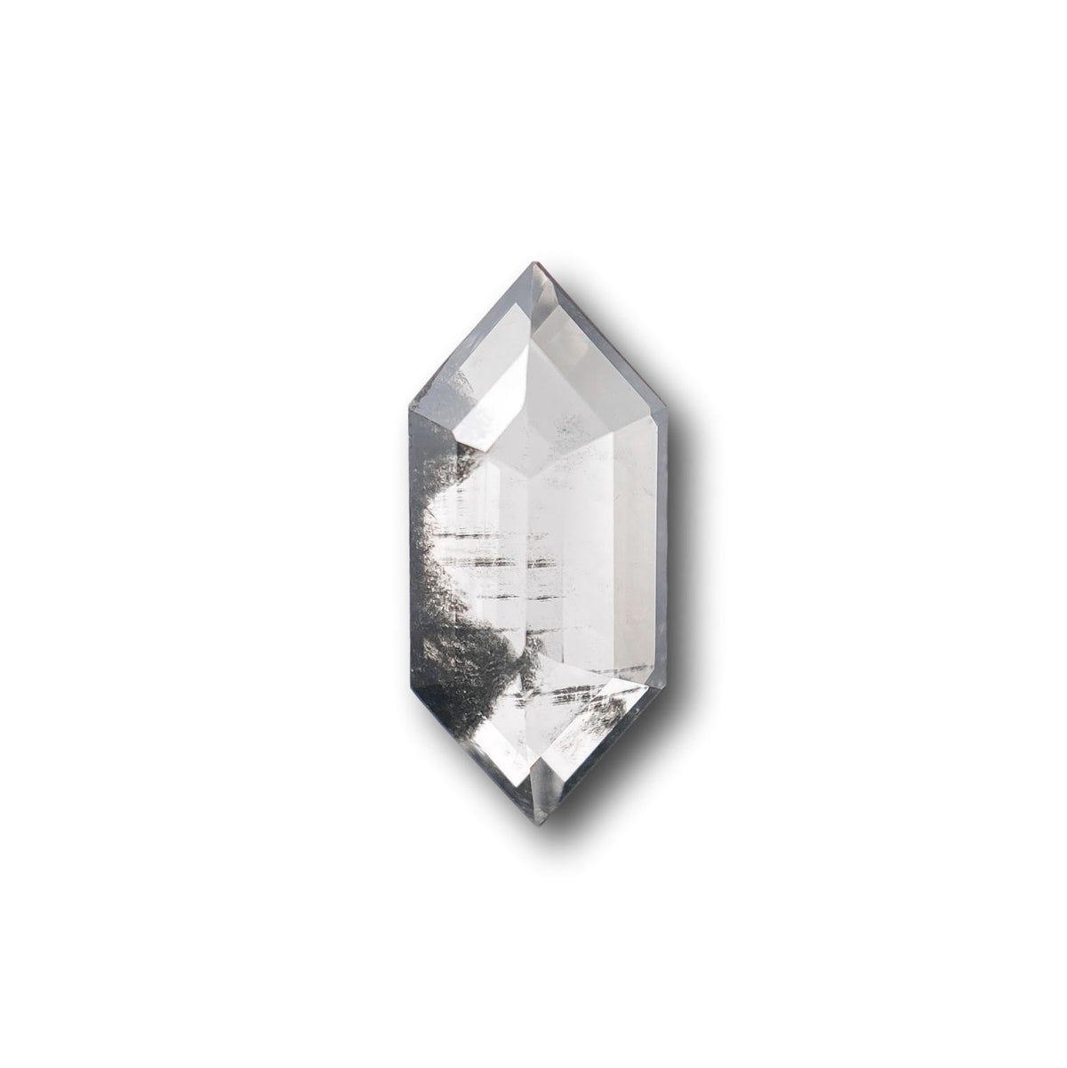 1.42ct | Salt &amp; Pepper Hexagon Shape Step Cut Lab Diamond