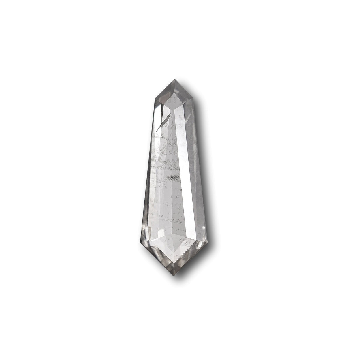 1.52ct | Salt &amp; Pepper Kite Shape Rose Cut Lab Diamond-LITHOS Diamond