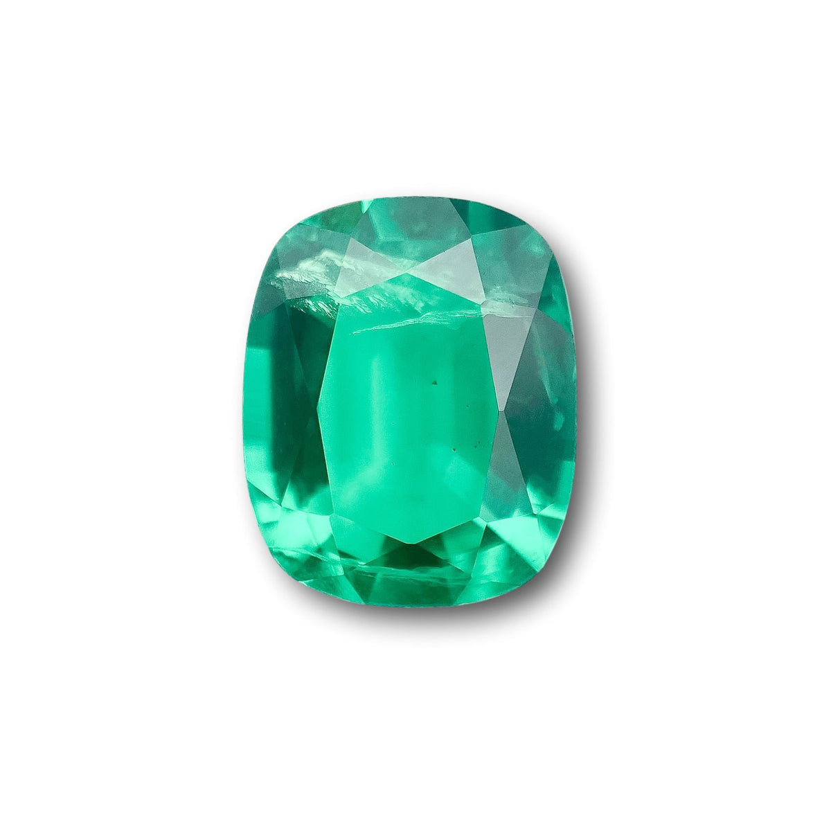 3.80ct | Brilliant Cut Cushion Shape Lab Emerald