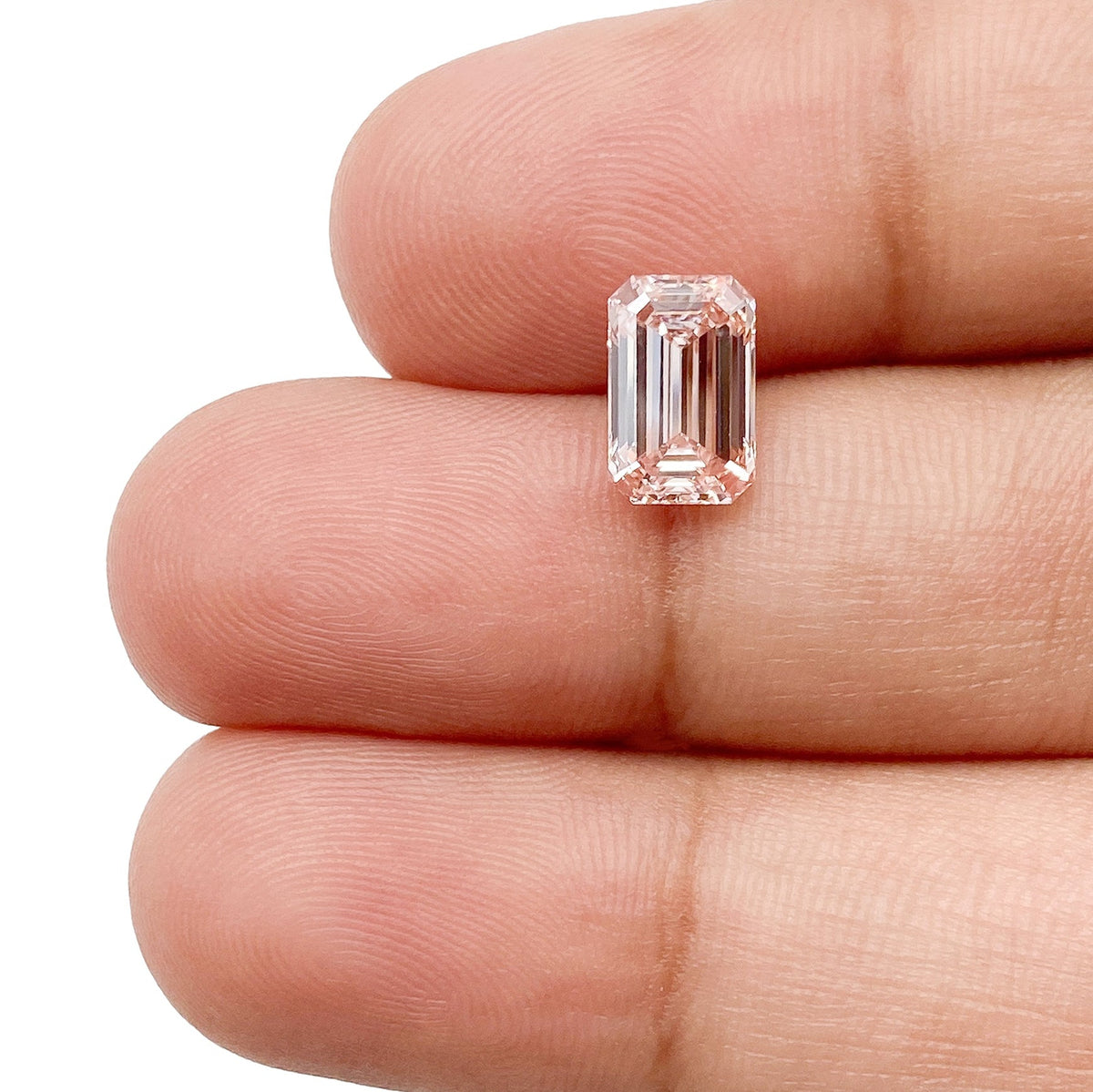 1.54ct | Fancy Intense Pink/VS1 Emerald Shape Step Cut Lab Diamond (IGI)-LITHOS Diamond