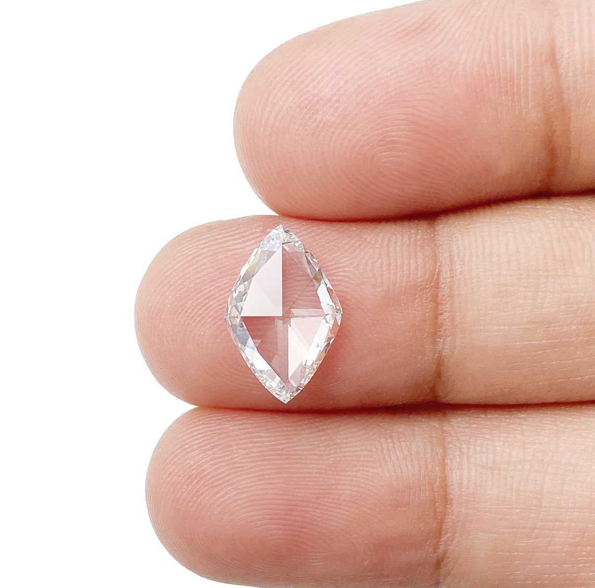 1.55ct | F/VS2 Lozenge Shape Rose Cut Lab Diamond (IGI)-LITHOS Diamond