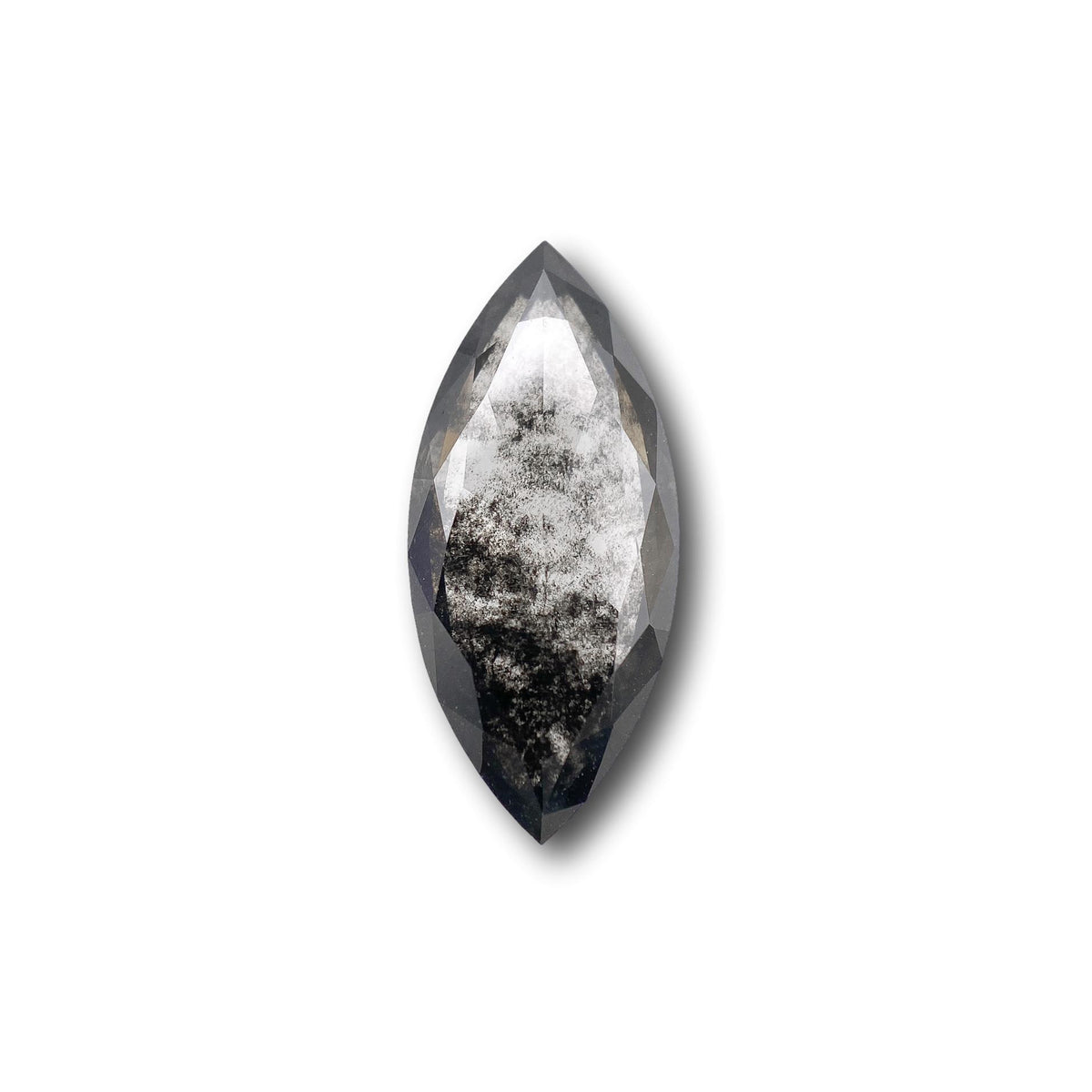 1.96ct | Salt & Pepper Marquise Shape Rose Cut Lab Diamond