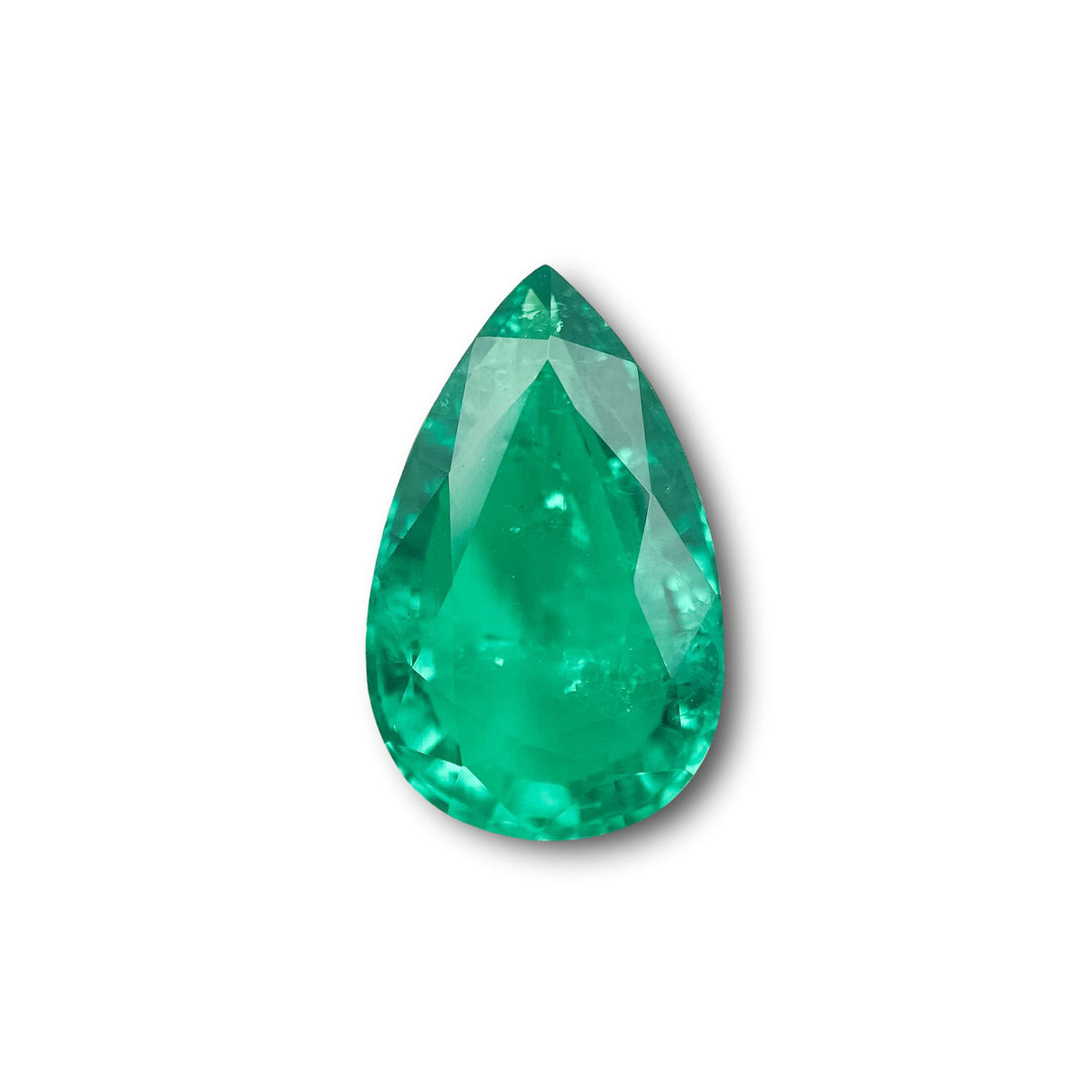 7.73ct | Brilliant Cut Pear Shape Lab Emerald