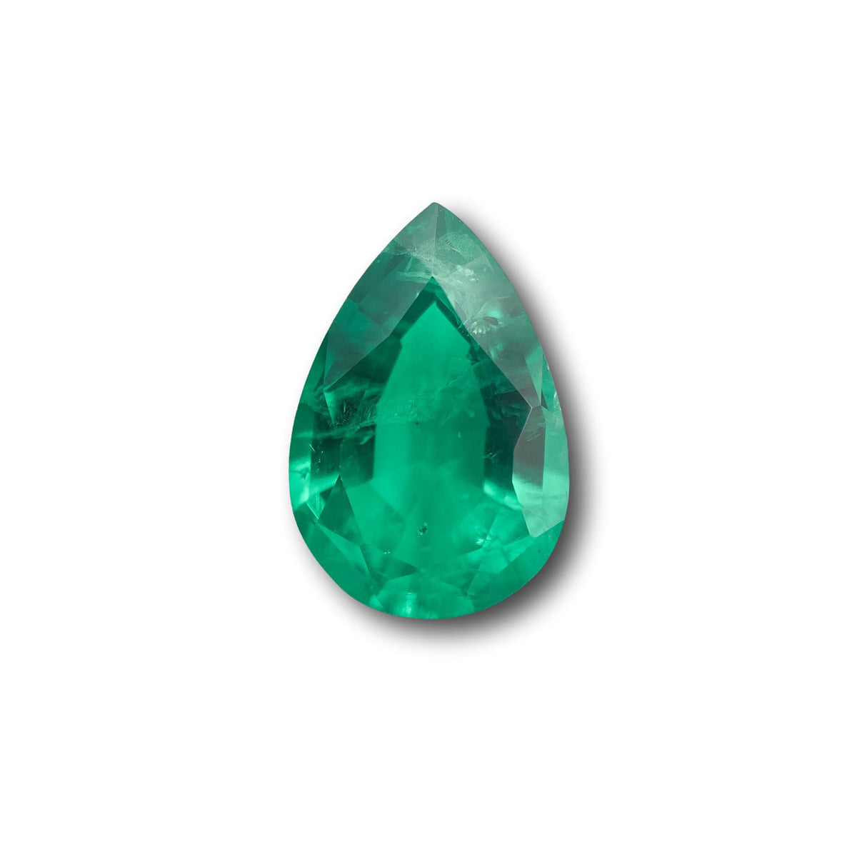 4.02ct | Brilliant Cut Pear Shape Lab Emerald