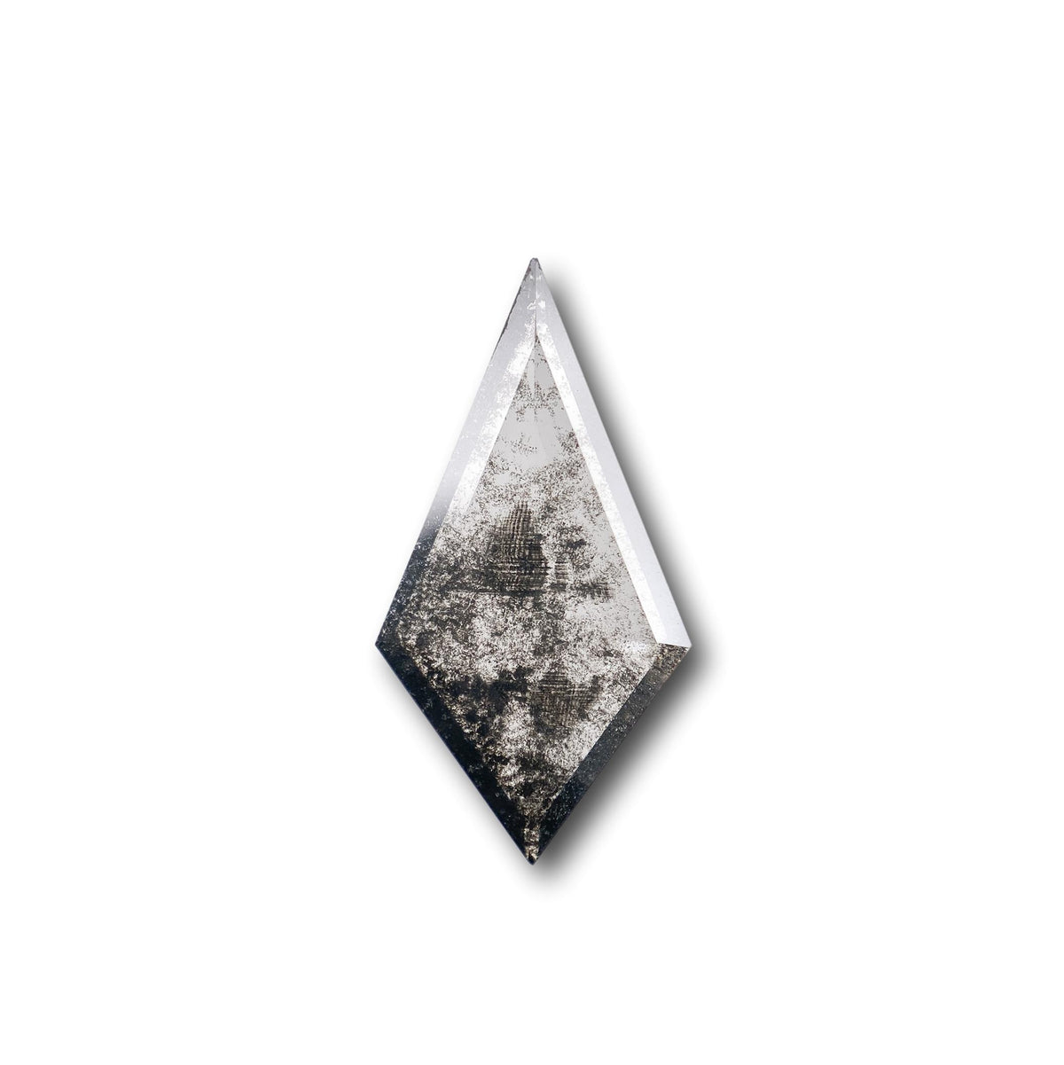 2.06ct | Salt &amp; Pepper Kite Shape Step Cut Lab Diamond