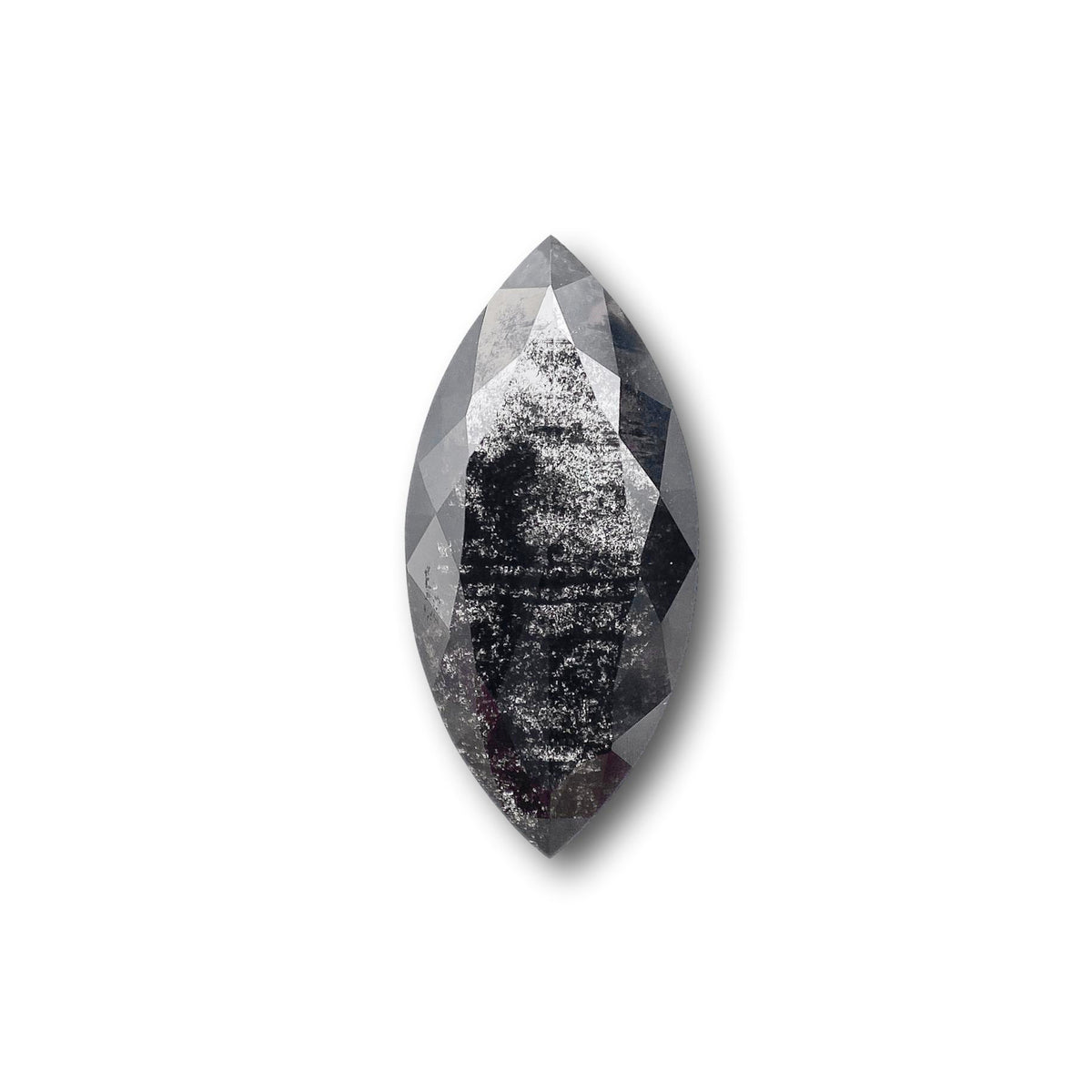 1.83ct | Salt & Pepper Marquise Shape Rose Cut Lab Diamond