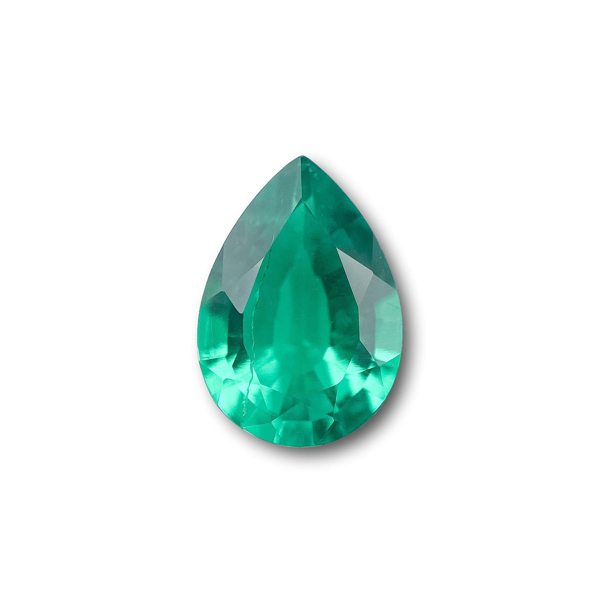 1.83ct | Brilliant Cut Pear Shape Lab Emerald