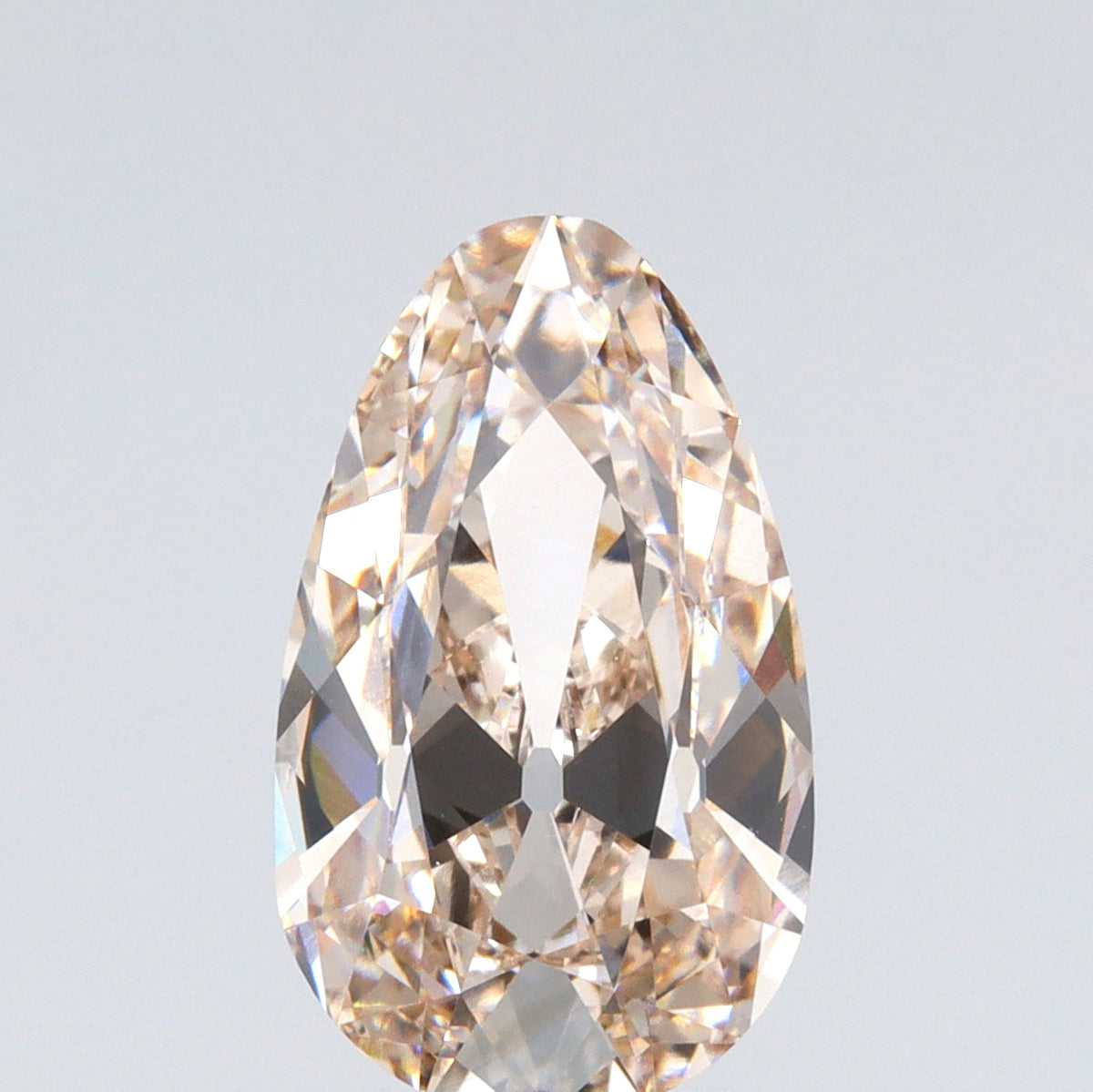 3.06ct | M/VVS2 Champagne Pear Shape Old Mine Cut Lab Diamond (IGI)-LITHOS Diamond