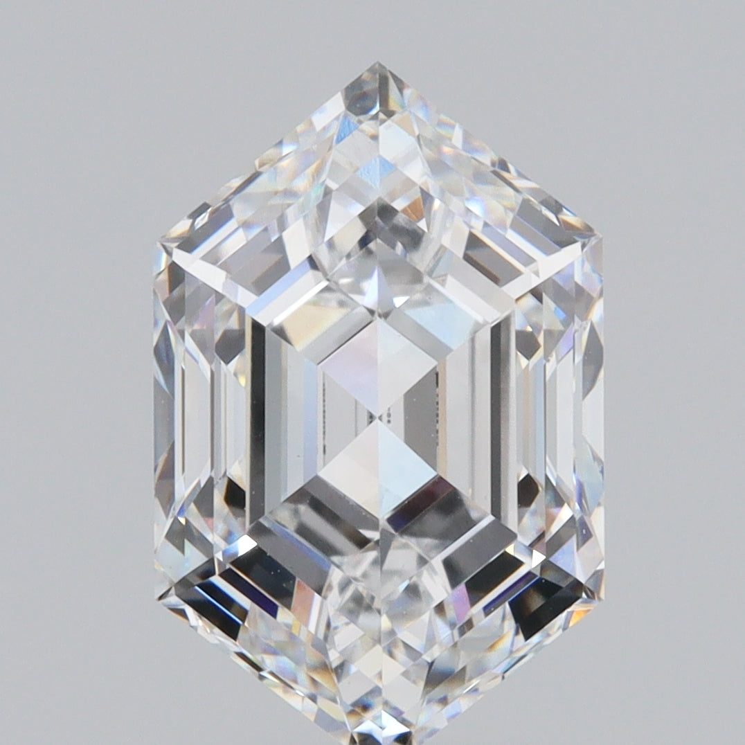 4.21ct | E/VS1 Hexagon Shape Step Cut Lab Diamond (IGI)