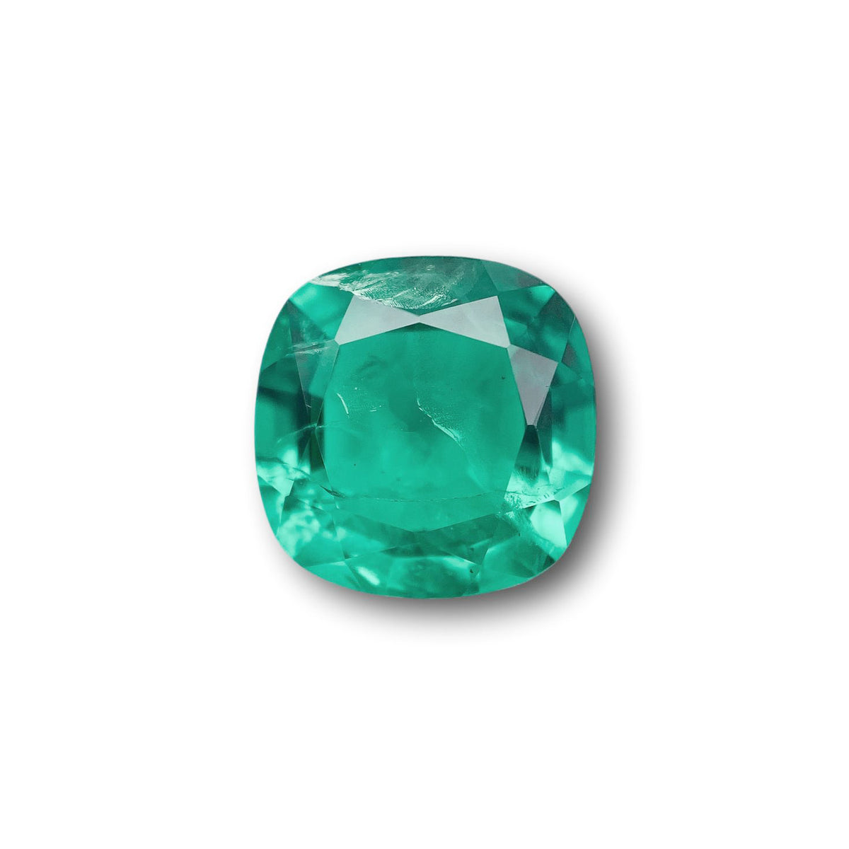 3.29ct | Brilliant Cut Cushion Shape Lab Emerald