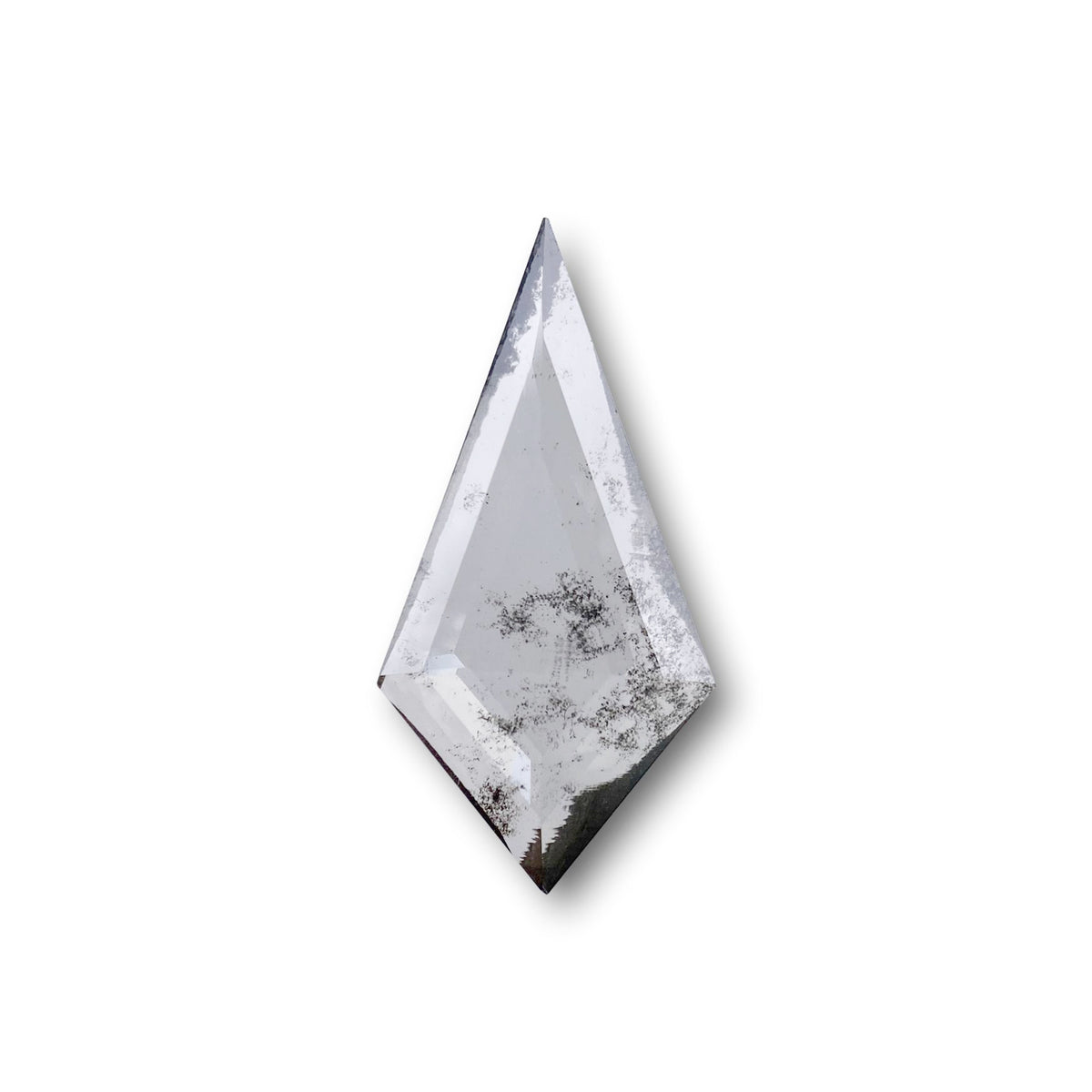 1.17ct | Salt & Pepper Kite Shape Rose Cut Lab Diamond