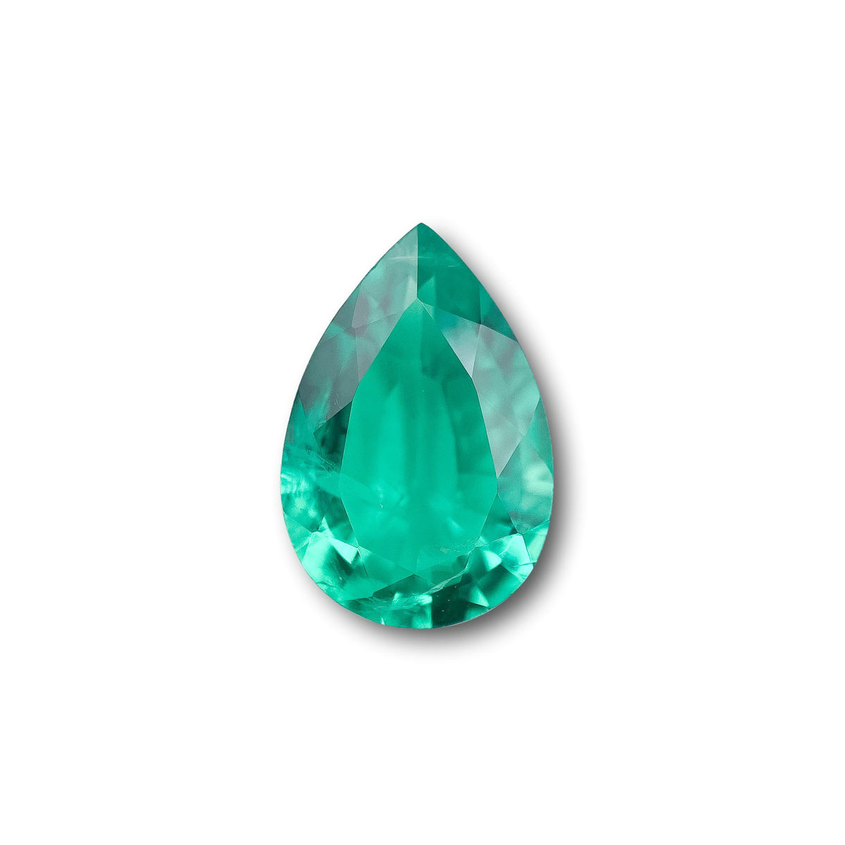 2.84ct | Brilliant Cut Pear Shape Lab Emerald