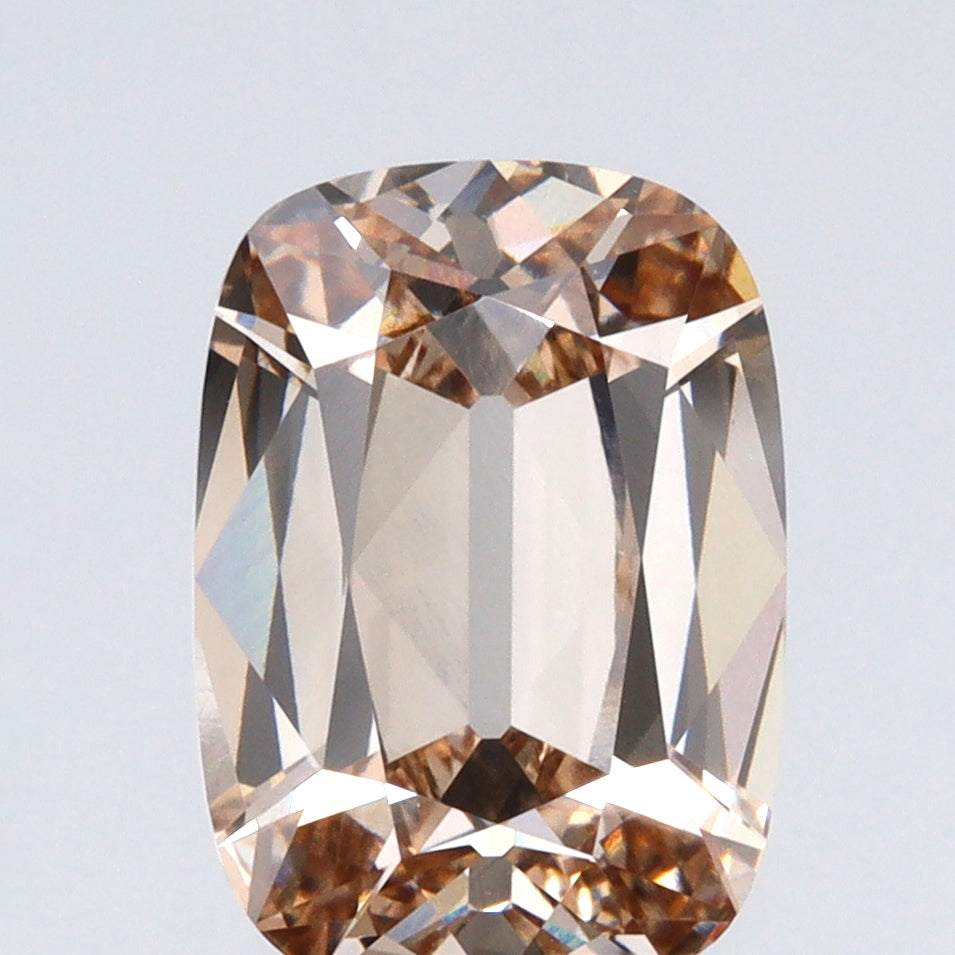 2.80ct | Q-R/VVS2 Champagne Cushion Shape Old Mine Cut Lab Diamond (IGI)