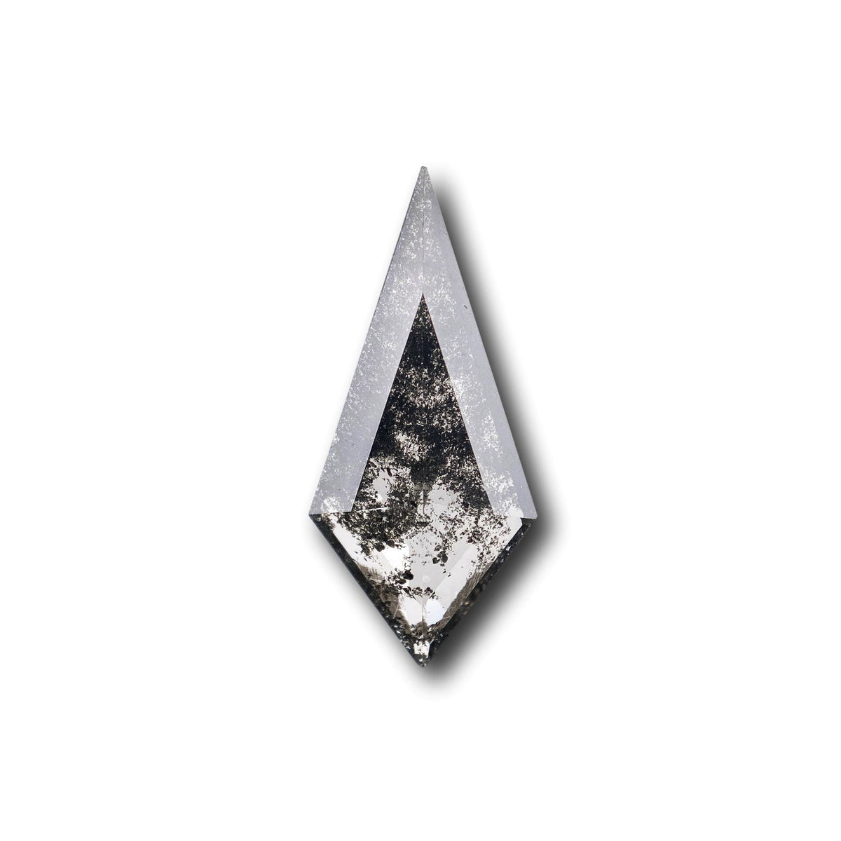 1.38ct | Salt &amp; Pepper Kite Shape Step Cut Lab Diamond