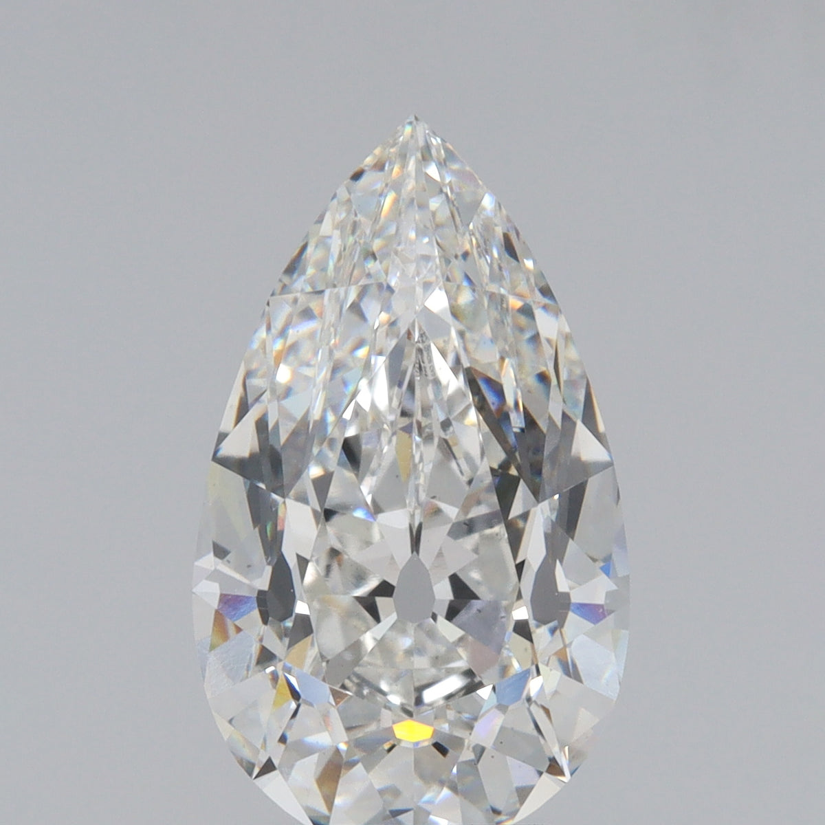 4.24ct | F/VS2 Pear Shape Old Mine Cut Lab Diamond (IGI)-LITHOS Diamond