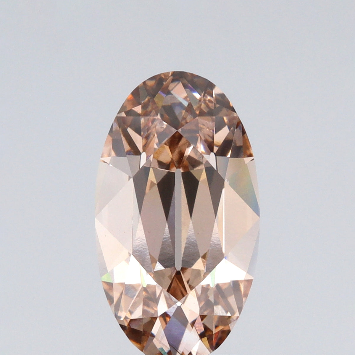 3.03ct | U-V/VS1 Cognac Oval Shape Old Mine Cut Lab Diamond (IGI)-LITHOS Diamond