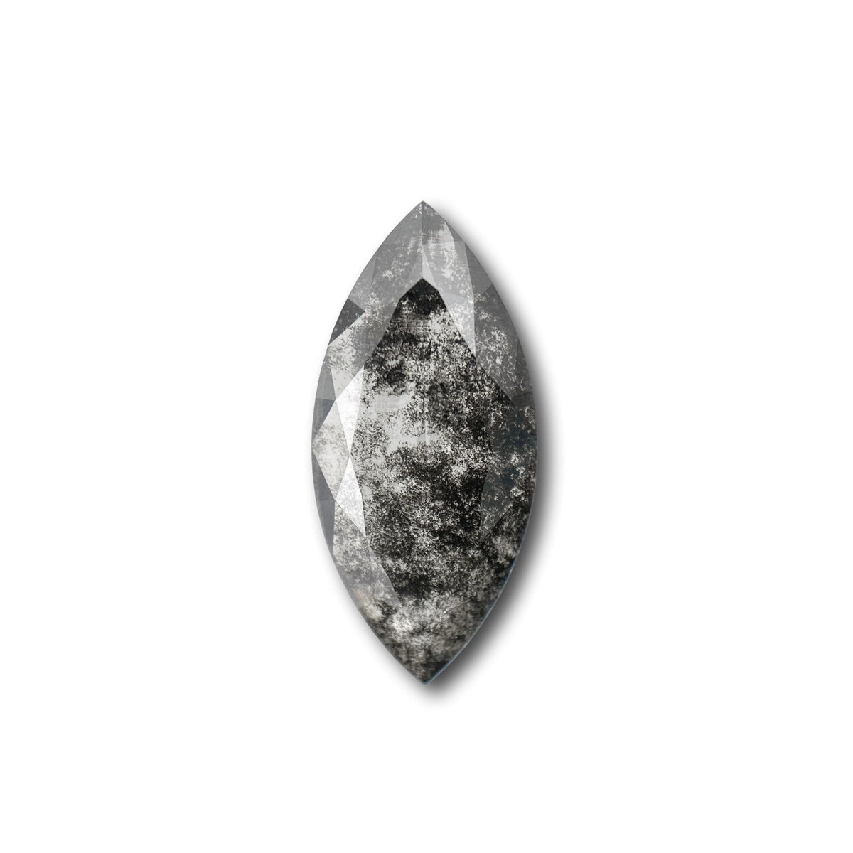 1.87ct | Salt & Pepper Marquise Shape Rose Cut Lab Diamond