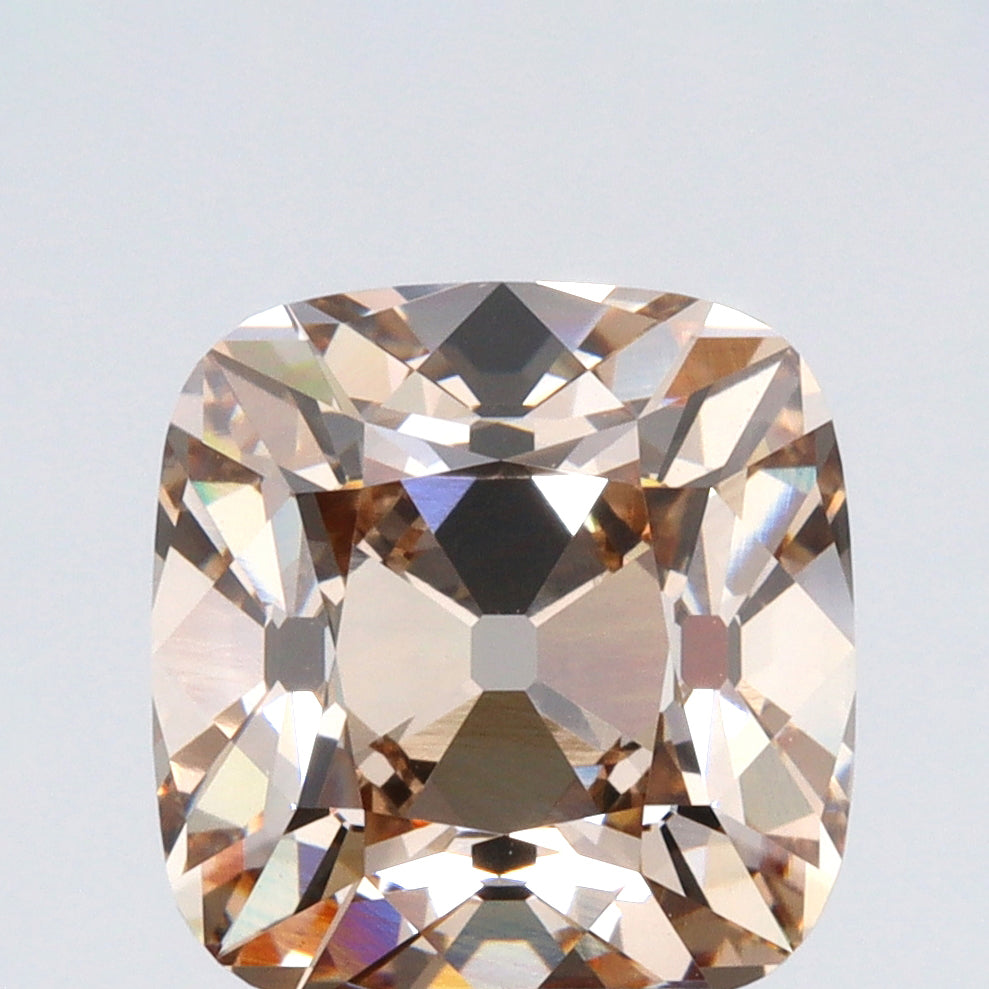 3.67ct | Q-R/VS1 Champagne Cushion Shape Old Mine Cut Lab Diamond (IGI)-LITHOS Diamond