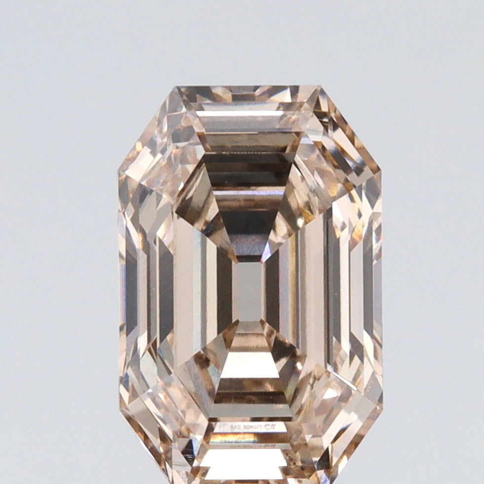 2.80ct | O-P/VS1 Champagne Antique Octagon Shape Step Cut Lab Diamond (IGI)-LITHOS Diamond