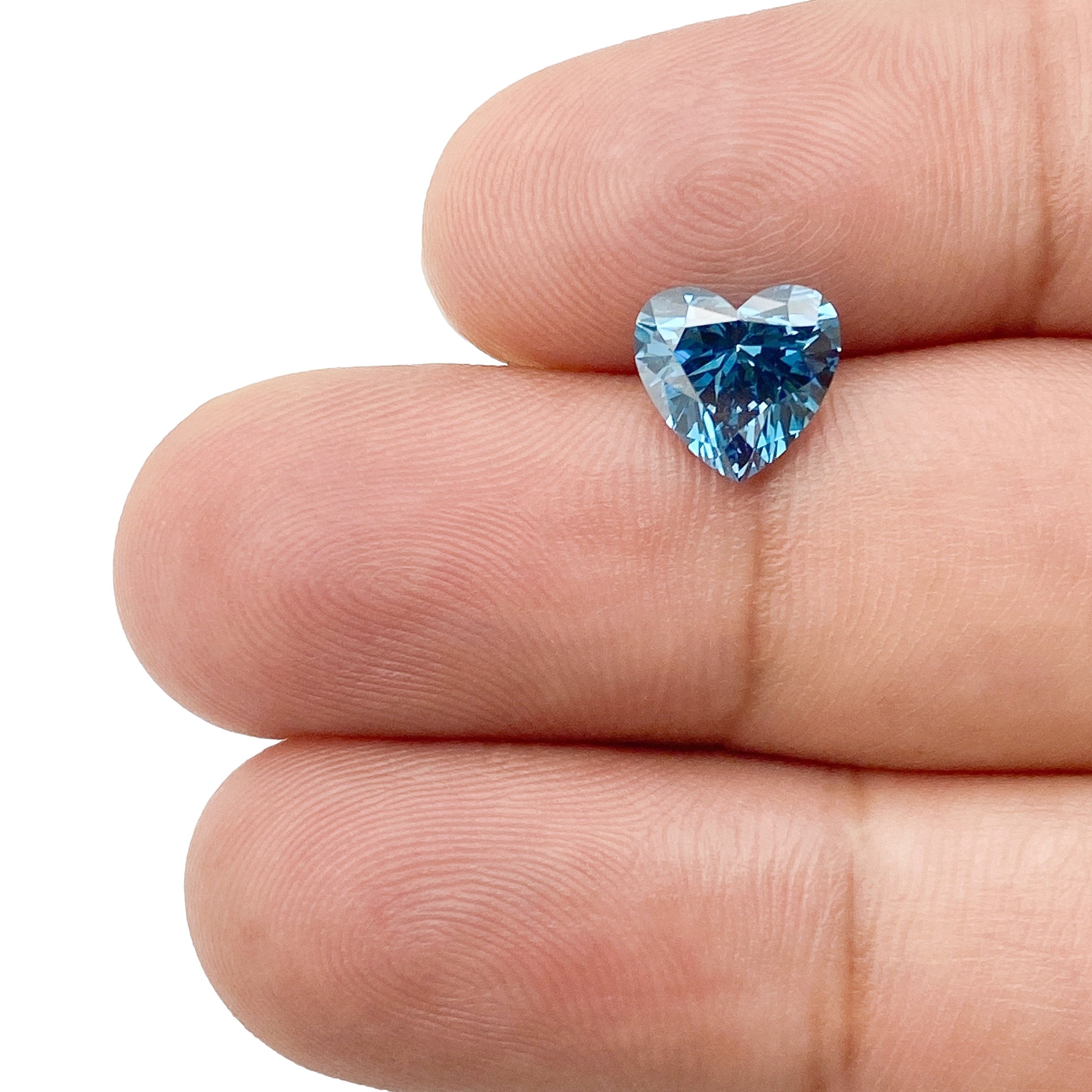 1.73ct | Fancy Vivid Blue/VS1 Heart Shape Brilliant Cut Lab
