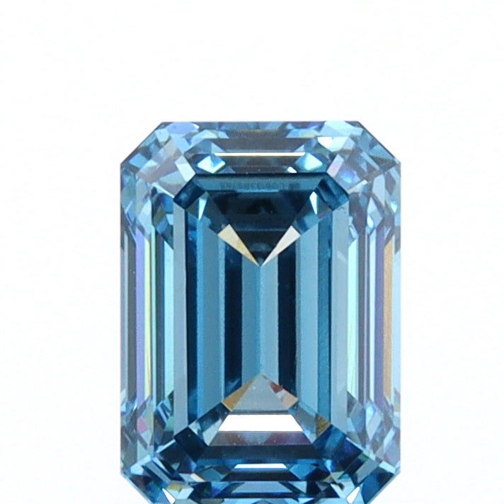 1.20ct | Fancy Vivid Blue/VVS2 Emerald Shape Step Cut Lab Diamond (IGI)-LITHOS Diamond