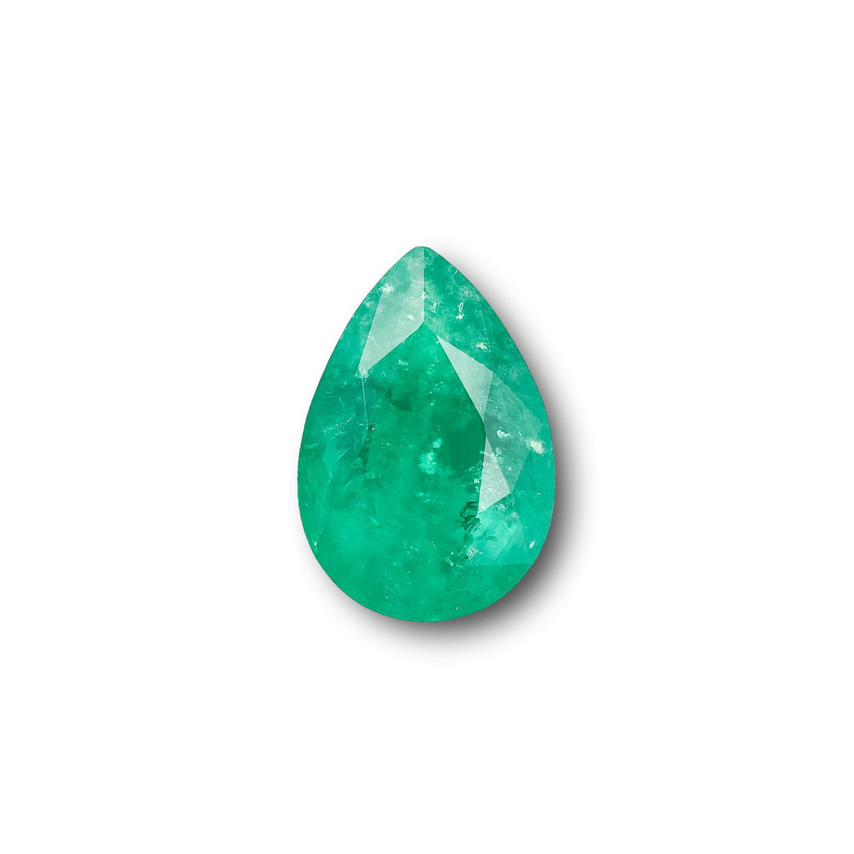 2.18ct | Brilliant Cut Pear Shape Lab Emerald