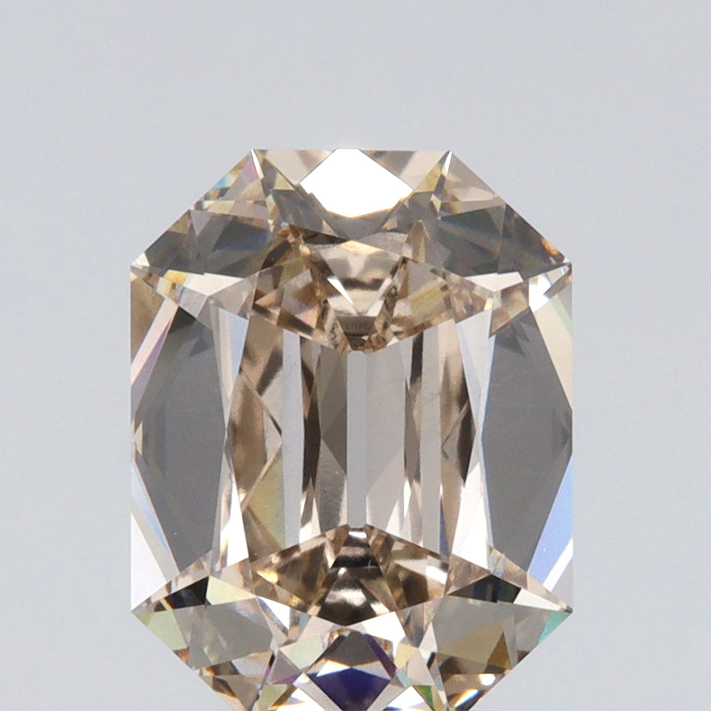 2.87ct | O-P/VS1 Champagne Octagon Shape Old Mine Cut Lab Diamond (IGI)-LITHOS Diamond