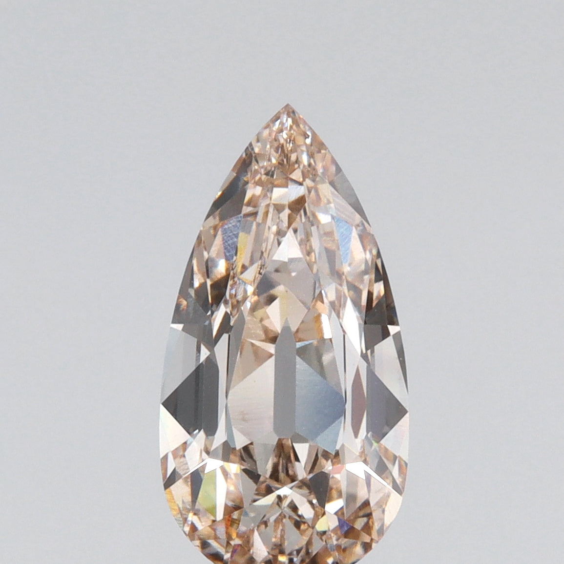 2.27ct | M/VVS2 Champagne Pear Shape Old Mine Cut Lab Diamond (IGI)-LITHOS Diamond