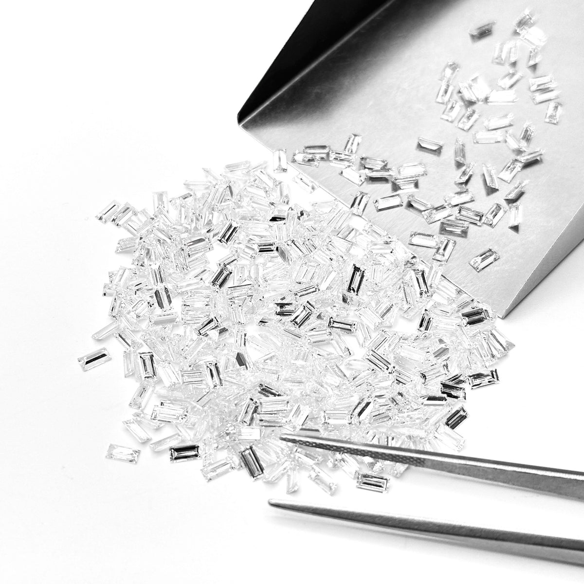 Straight Baguette Cut Calibrated Lab Diamond Melee