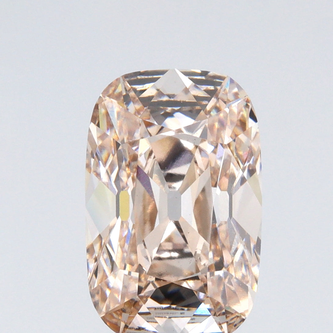3.11ct | M/VVS2 Champagne Cushion Shape Old Mine Cut Lab Diamond (IGI)-LITHOS Diamond