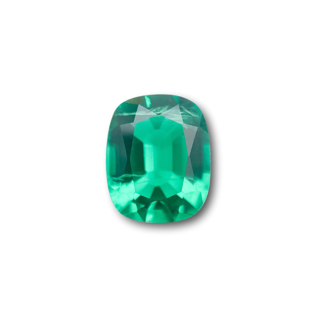 3.76ct | Brilliant Cut Cushion Shape Lab Emerald