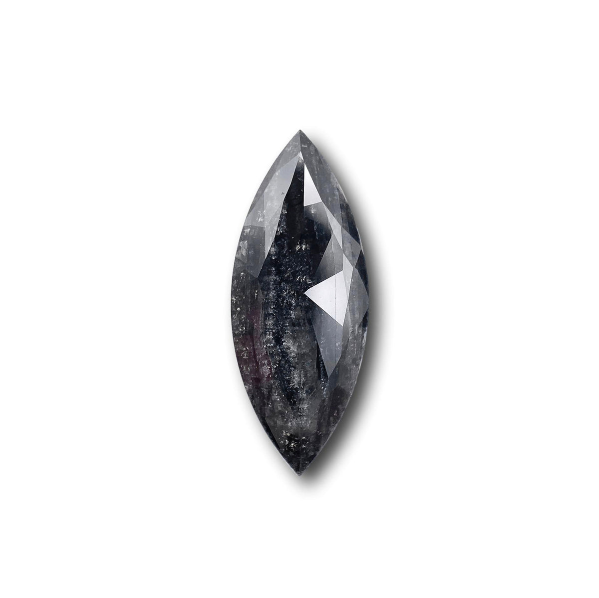 1.64ct | Salt & Pepper Marquise Shape Rose Cut Lab Diamond
