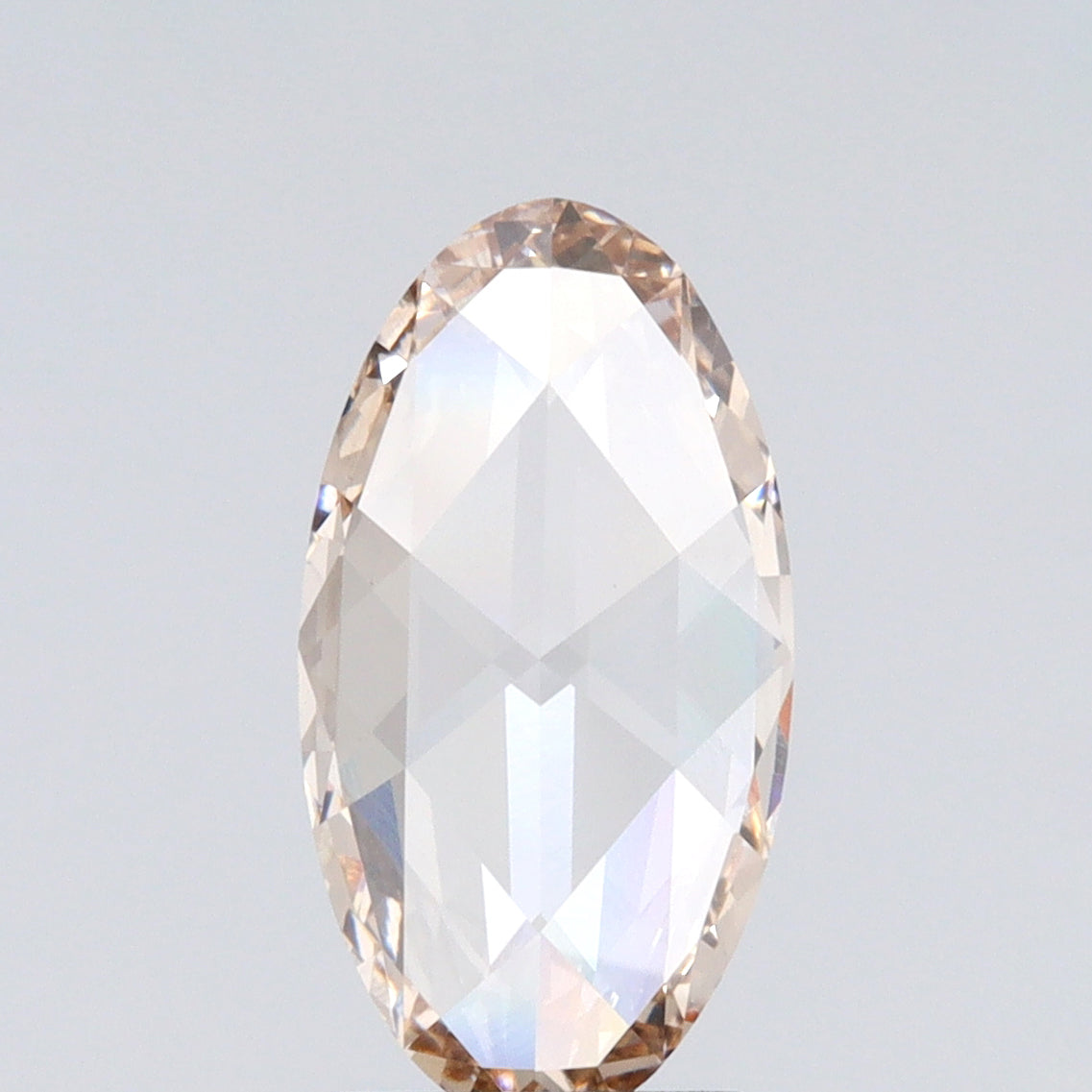 1.23ct | Q-R/VVS2 Champagne Oval Shape Rose Cut Lab Diamond (IGI)-LITHOS Diamond