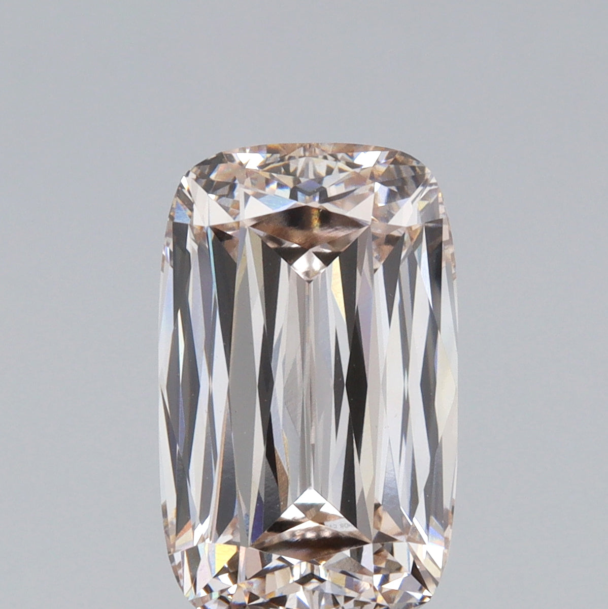 4.11ct | L/VVS2 Champagne Cushion Shape Lattice Cut Lab Diamond (IGI)-LITHOS Diamond