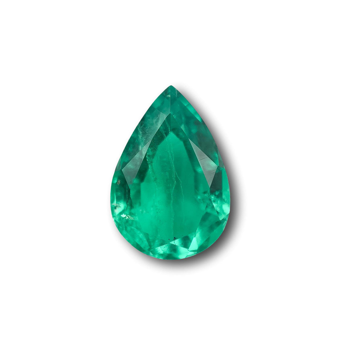 4.84ct | Brilliant Cut Pear Shape Lab Emerald