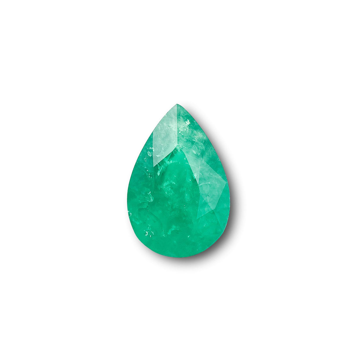 1.70ct | Brilliant Cut Pear Shape Lab Emerald