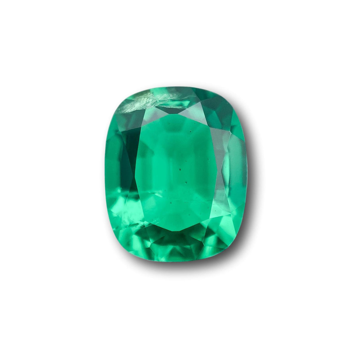 3.74ct | Brilliant Cut Cushion Shape Lab Emerald
