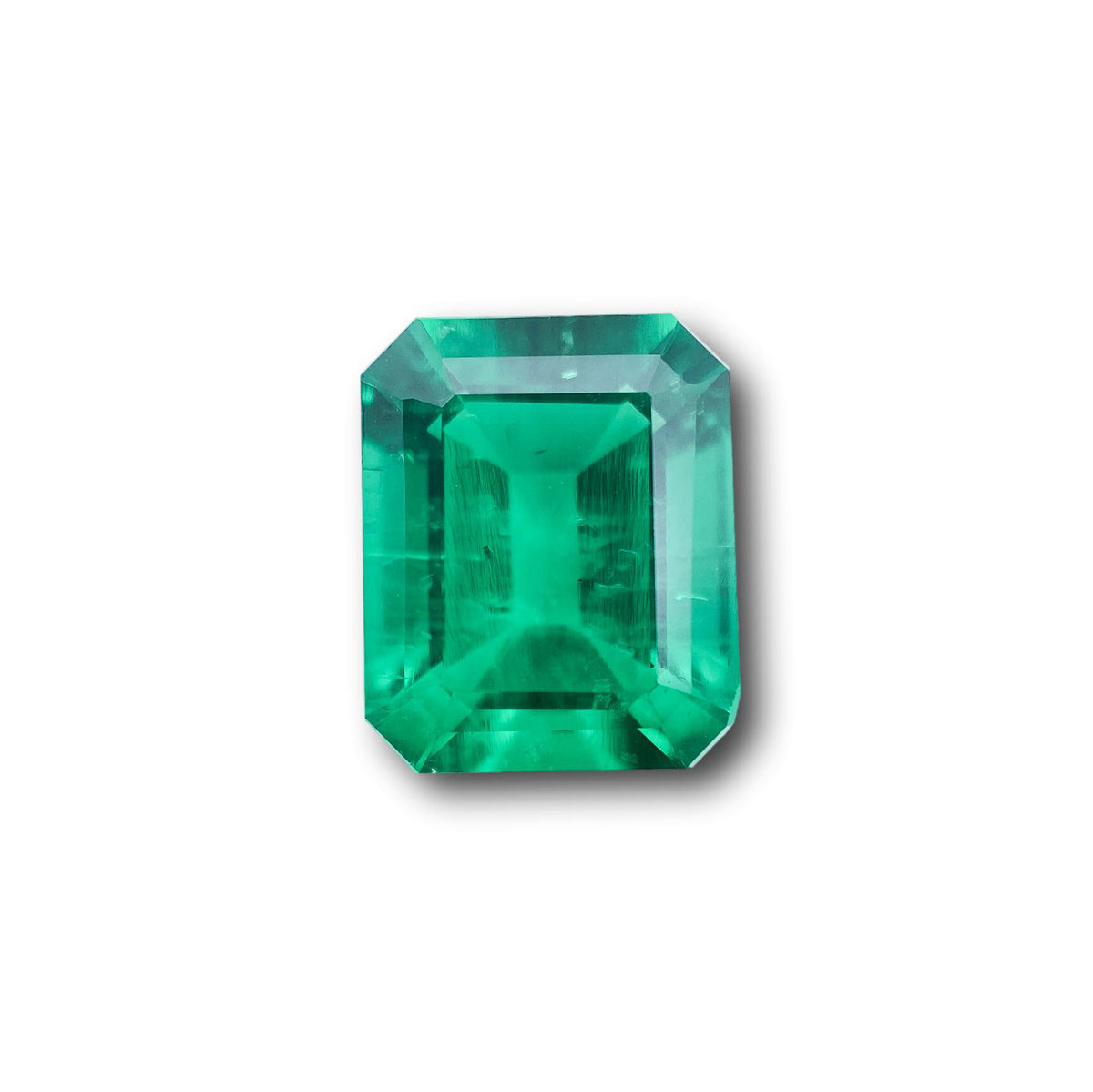 3.28ct | Step Cut Emerald Shape Lab Emerald