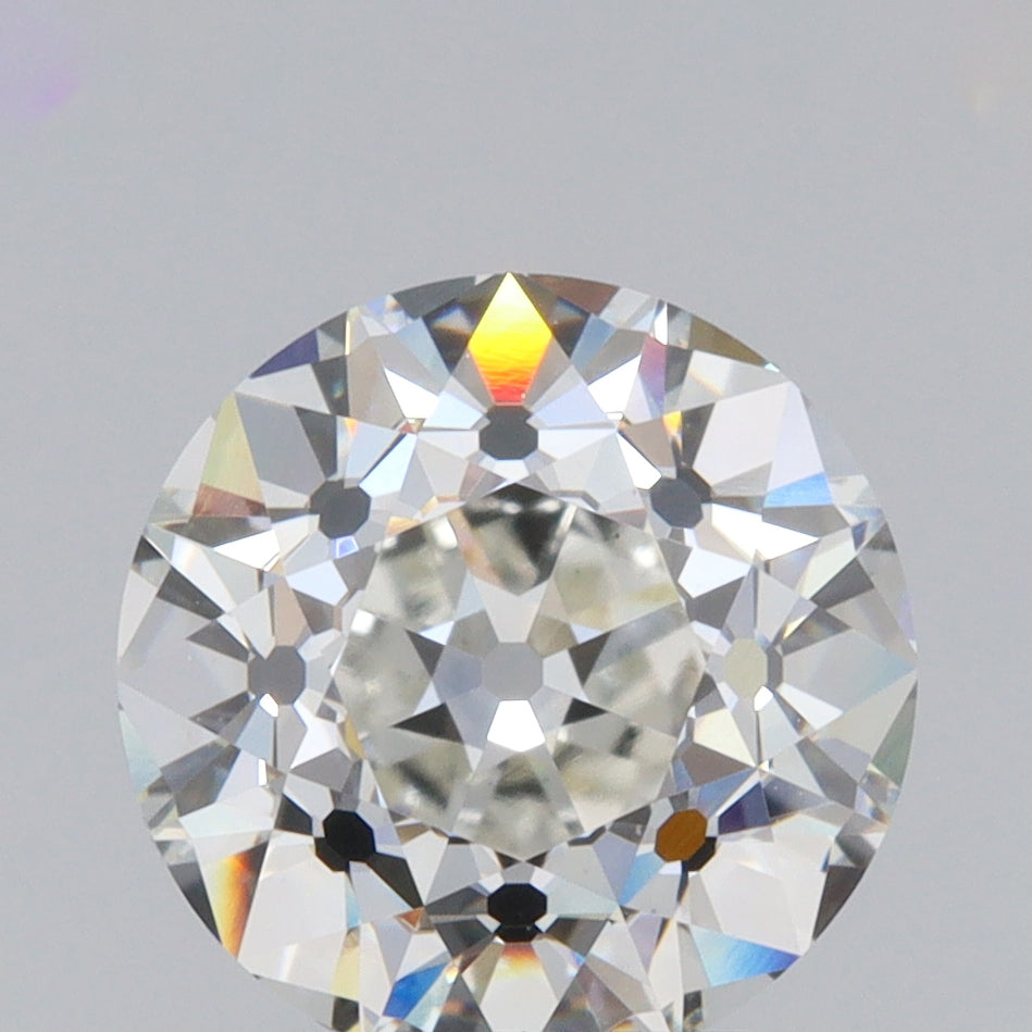 3.35ct | F/VS1 Round Shape Old European Cut Lab Diamond (IGI)