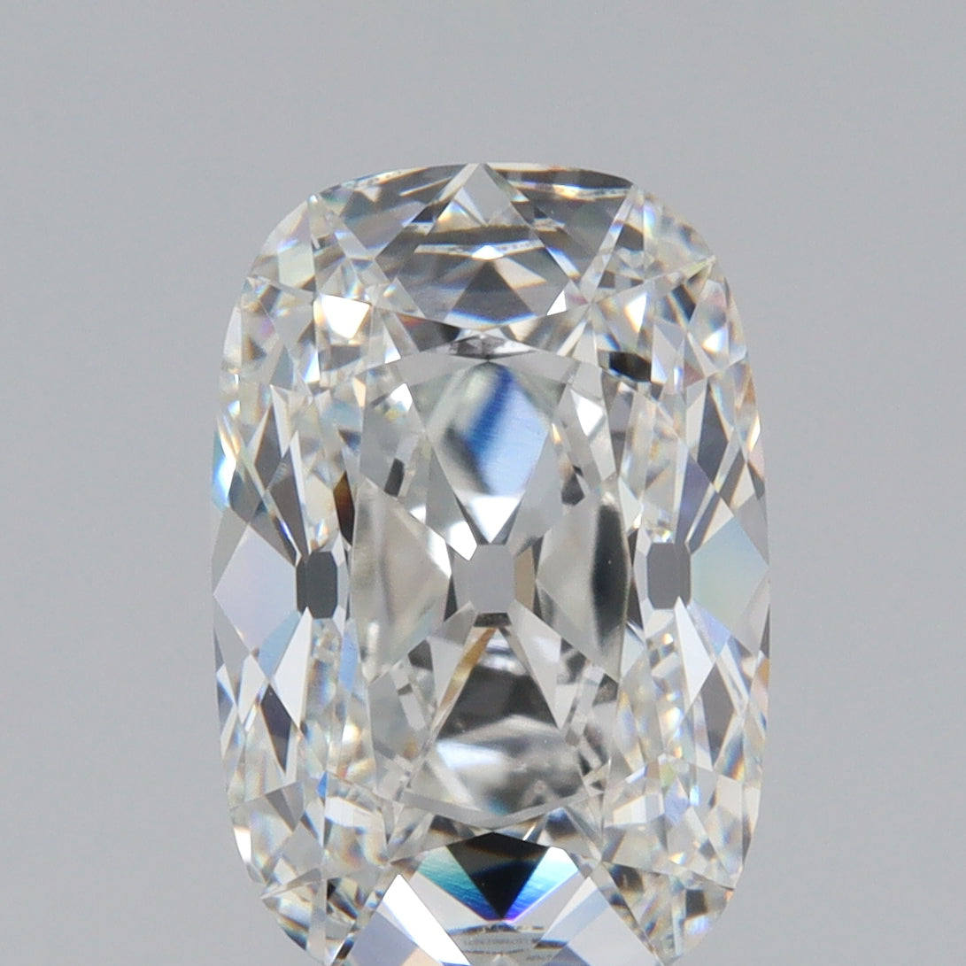 3.66ct | F/VVS2 Cushion Shape Old Mine Cut Lab Diamond (IGI)