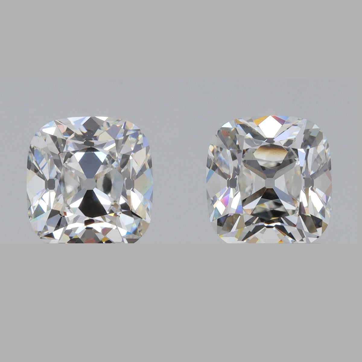 3.16ct | E/VVS2 Cushion Shape Old Mine Cut Lab Diamond Matched Pair (Copy)