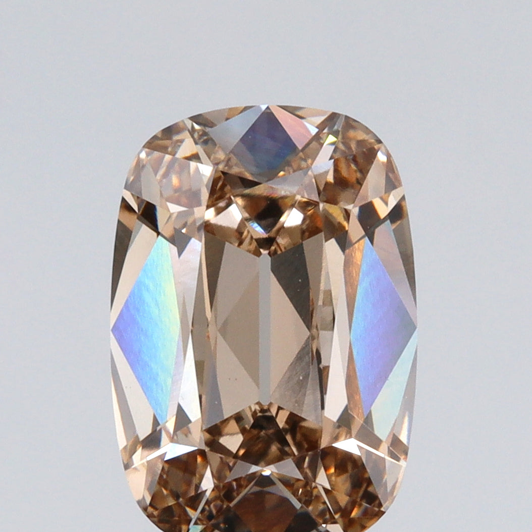 3.01ct | S-T/VS1 Champagne Cushion Shape Old Mine Cut Lab Diamond (IGI)