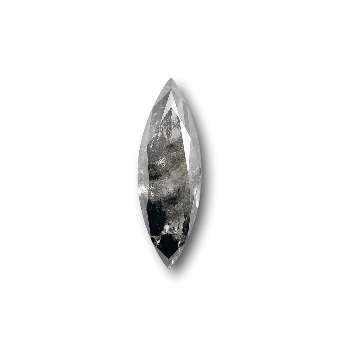 1.58ct | Salt &amp; Pepper Marquise Shape Brilliant Cut Lab Diamond