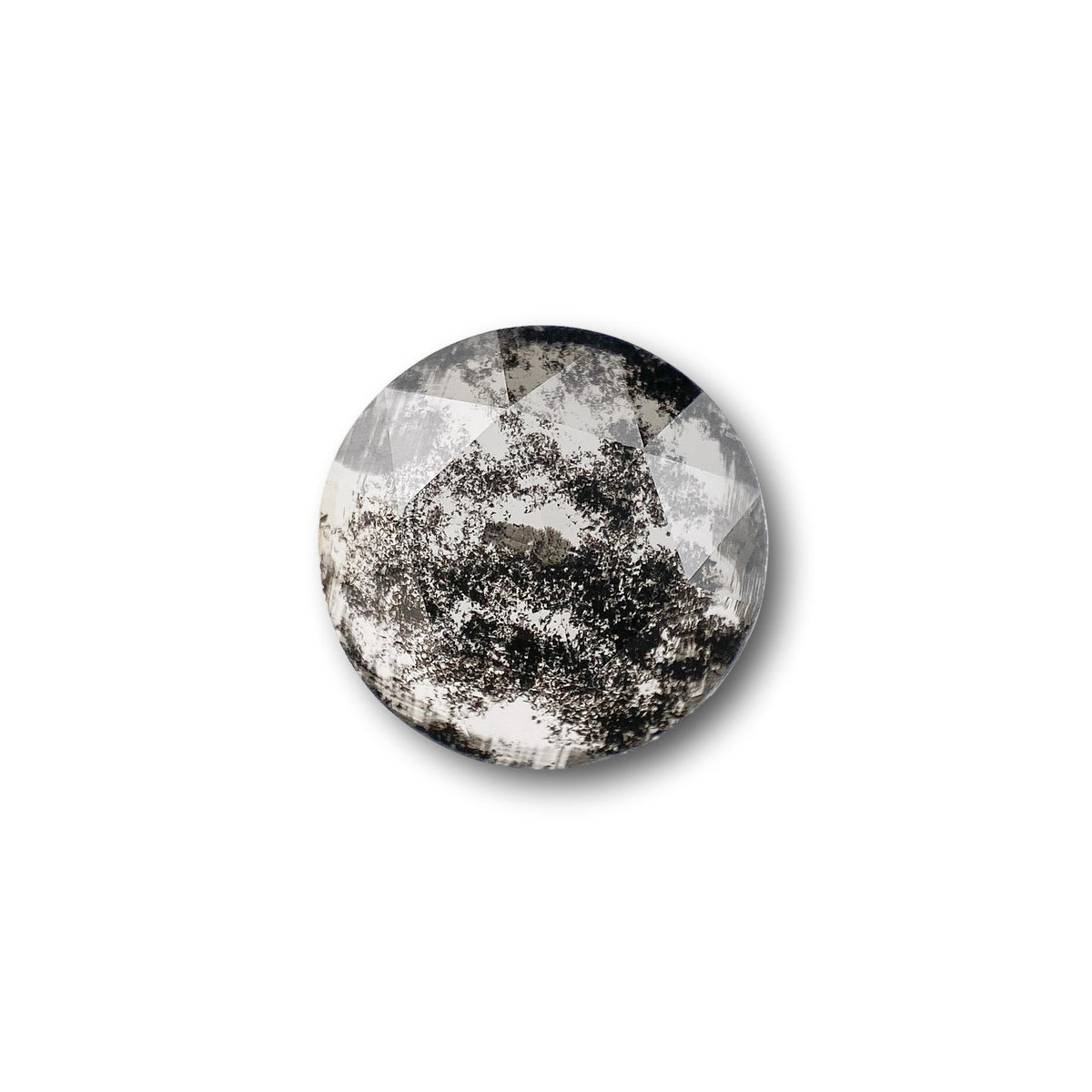 1.55ct | Salt & Pepper Round Shape Rose Cut Lab Diamond