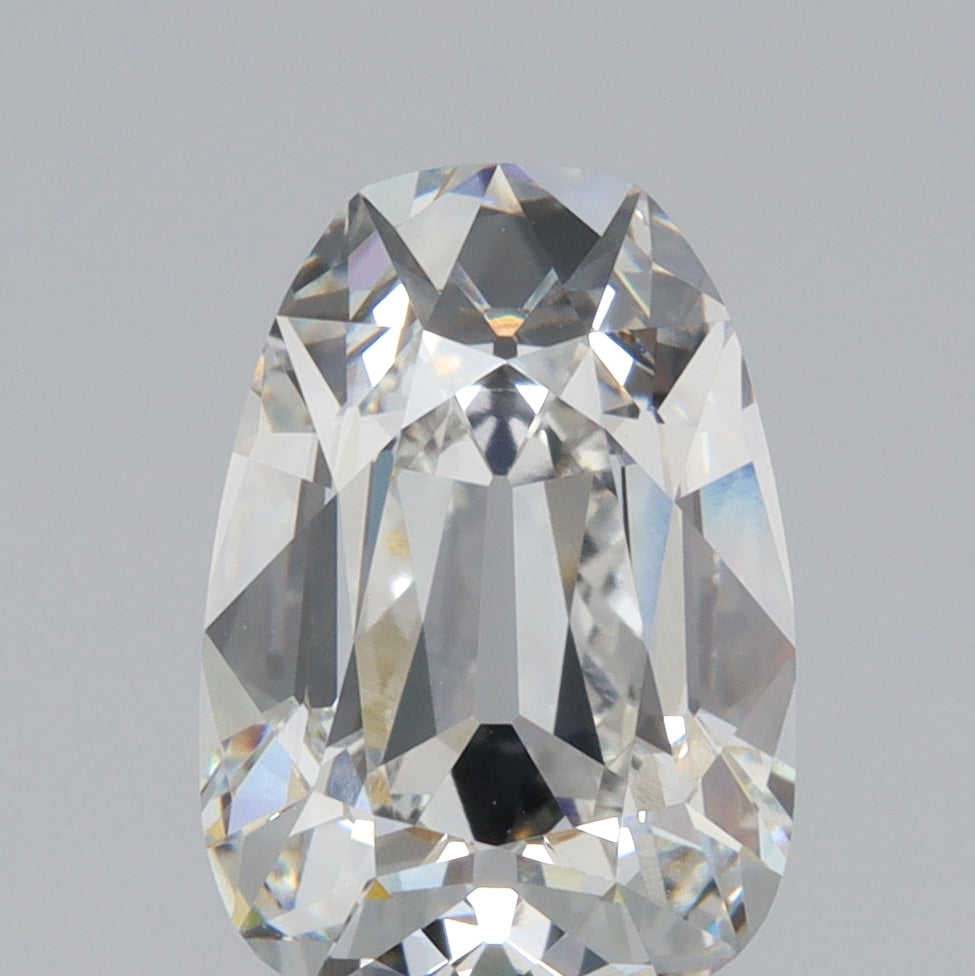 3.01ct | F/VVS2 Tapered Cushion Shape Old Mine Cut Lab Diamond (IGI)-LITHOS Diamond