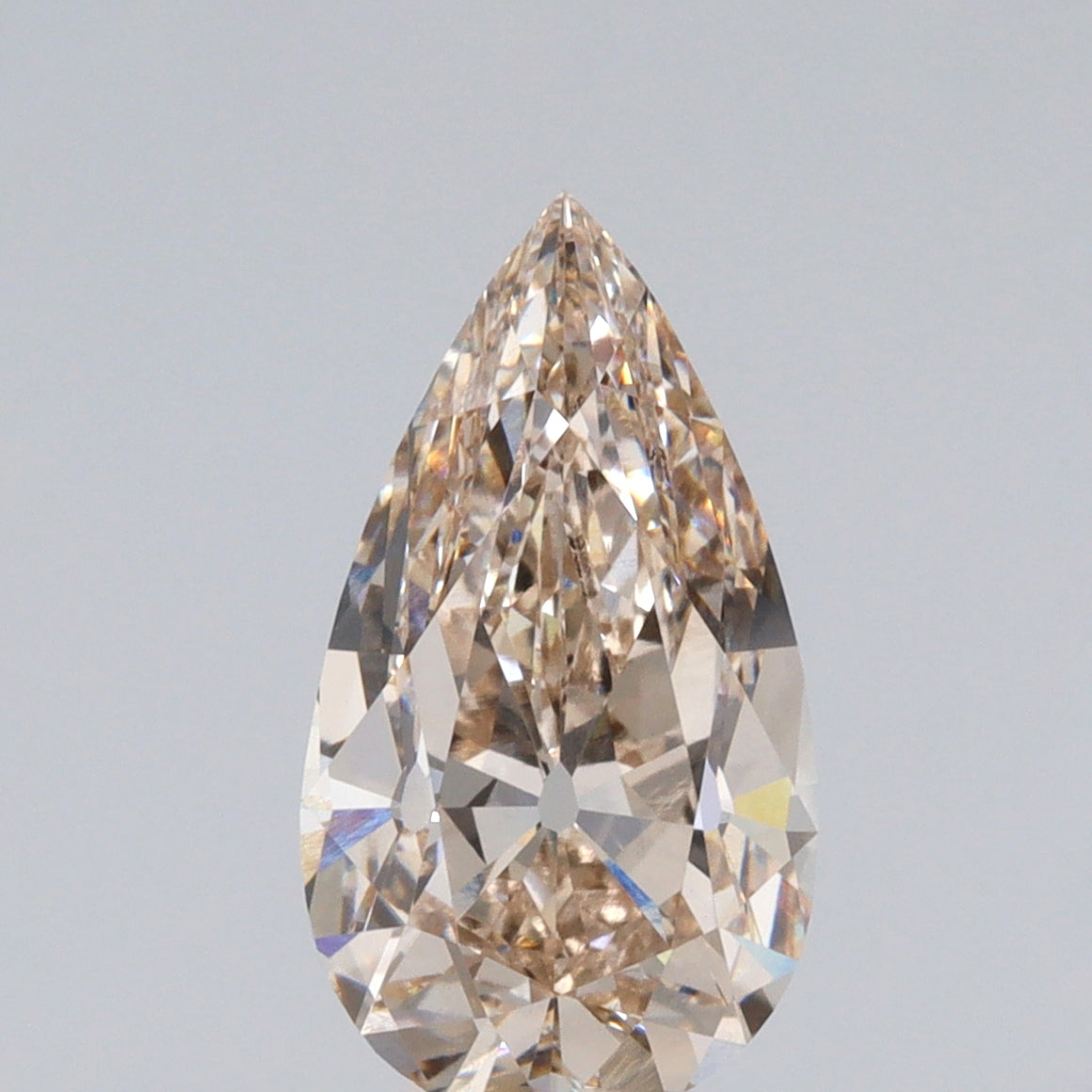 2.44ct | L/VVS2 Champagne Pear Shape Old Mine Cut Lab Diamond (IGI)-LITHOS Diamond