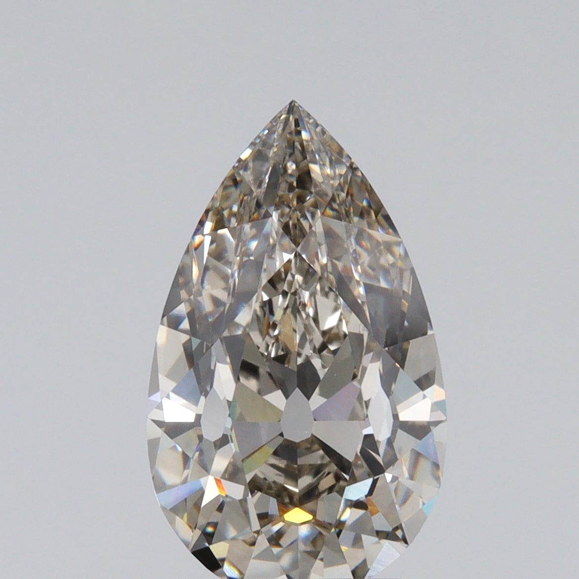 3.08ct | K/VVS2 Pear Shape Old Mine Cut Lab Diamond (IGI)-LITHOS Diamond