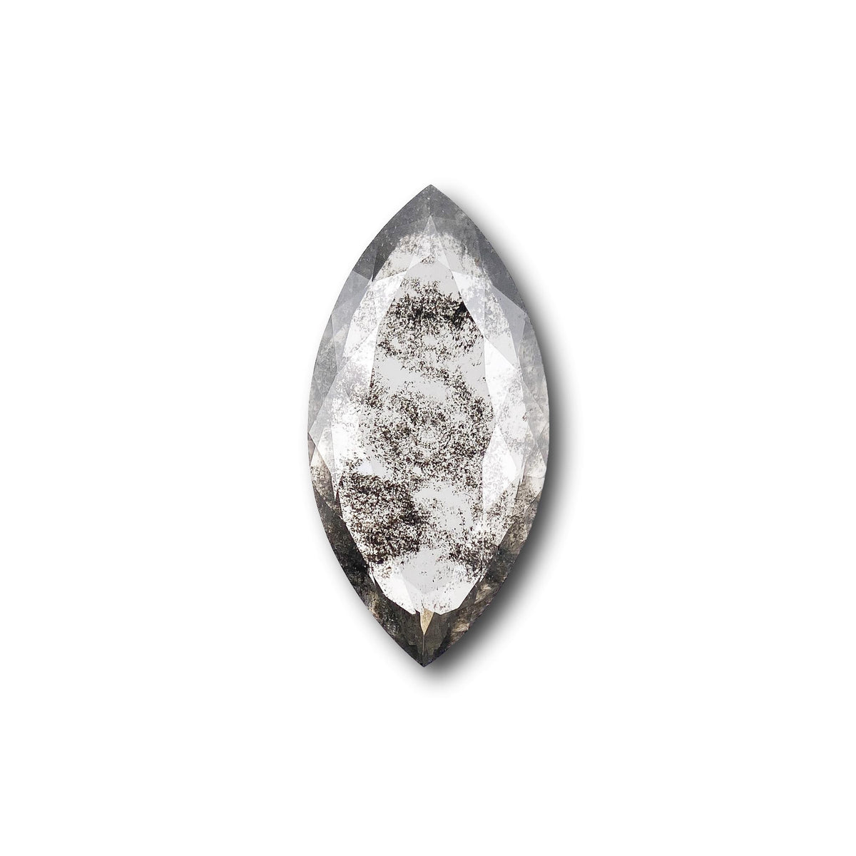 1.22ct | Salt & Pepper Marquise Shape Rose Cut Lab Diamond