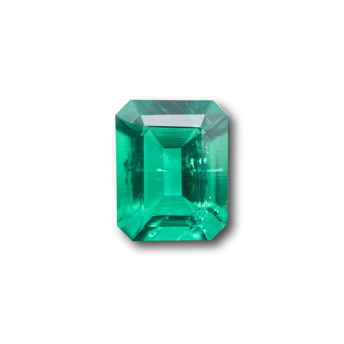 3.81ct | Step Cut Emerald Shape Lab Emerald
