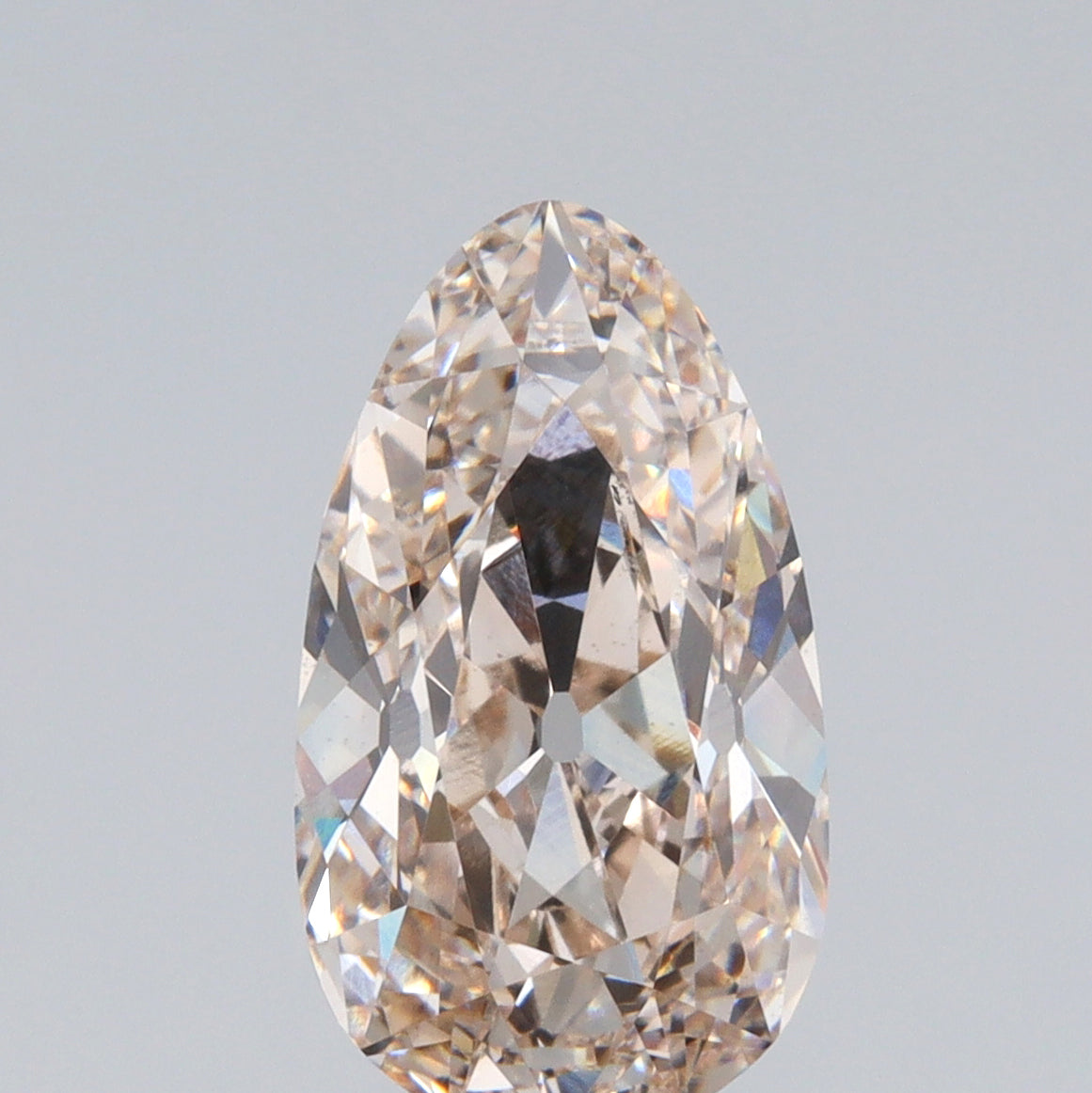 2.92ct | K/VS1 Champagne Pear Shape Old Mine Cut Lab Diamond (IGI)-LITHOS Diamond